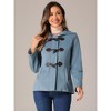 INSPIRE CHIC Women's Casual Winter Outwear Hooded Button Toggle Duffle Coat - image 3 of 4