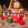 6ft Gingerbread Christmas Inflatable Outdoor Decoration, with Built-in LEDs - 2 of 4