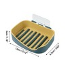 Unique Bargains Plastic Soap Dish Keep Soap Dry Soap Cleaning Storage Drill Free Soap Holder for Home Bathroom Kitchen 13x9.2cm 1 Pc - 4 of 4