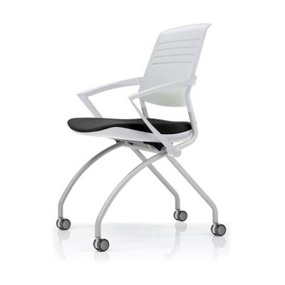 2 Nesting Chairs with Interactive Back White - Global Furniture