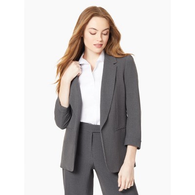 Jones New York Notch Collar Rolled Cuff Blazer