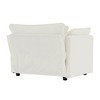 Kumasinova Modular Sofa Chair, Comfy Deep Single Sofa, Upholstered Sleeper Sofa with 1 Toss Pillow, Sectional Couch for Living Room,Reading Armchair - 3 of 4