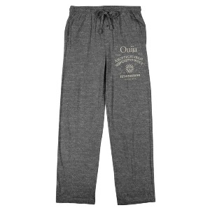 Ouija Letter Number Pattern Men's Heather Gray Sleep Pajama Pants - 1 of 4