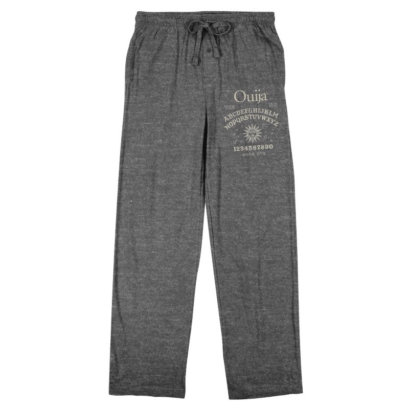 Ouija Letter Number Pattern Men's Heather Gray Sleep Pajama Pants, 1 of 4