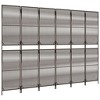 ** vidaXL Room Divider 6 Panels - Brown Poly Rattan Privacy Screen - Indoor/Outdoor Use - 115.7" W x 78.7" H - 4 of 4