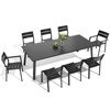 Crestlive Products 7pc Aluminum Patio Dinning Set 82.7in Table and 6 Chairs Aluminum Table Top Black for Outdoor Pool Lawn - 2 of 4