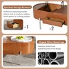 CAVINAS Lift Top Storage Coffee Table with Marble Rotating Tray,Modern Oval Center Table for Living Room,Apartment - 3 of 4