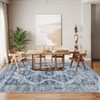 Vintage Rug Irregular Medallion Area Rug Ultra-Thin Non Slip Floral Print Indoor Mat for Living Room Dining Room Bedroom Farmhouse - 3 of 4
