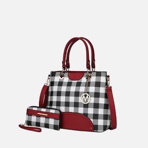 MKF Collection Gabriella Checkers Handbag with Wallet by Mia K - 1 of 3