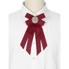 INSPIRE CHIC Women's Solid Color Pre-tied Bowknot Pin Brooch Bow Ties with Big Rhinestones - 4 of 4