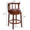 NicBex Swivel Bar Stools,Modern Leather Wooden Counter Height Barstools Chair,Stools for Kitchen,Counter,Living Room,Cafe - 3 of 4