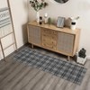 Modern Plaid Living Room Area Rug, Machine Washable Floor Carpet, Non-Slip Checkered Soft Rug, Low-Pile Non-Shedding Accent Rug, Indoor Foldable Rug - 2 of 4