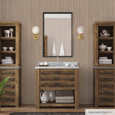 Neutral Faux Grasscloth Peel and Stick Wallpaper Roll