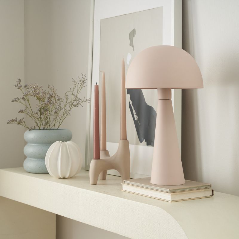 16" Mid-Century Modern Metal Mushroom Accent Table Lamp - Nourison, 2 of 8