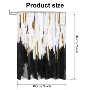 LunaLulinlk Abstract Black Ombre Fabric Shower Curtain - 1 of 4