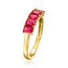 Pure Collection by Ross-Simons 1.20 ct. t.w. Lab-Grown Ruby Ring in 18kt Gold Vermeil - 3 of 4