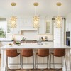 POWLIG 1 - Light Modern Luxury Round Gold Crystal Pendant Light - 3 of 4