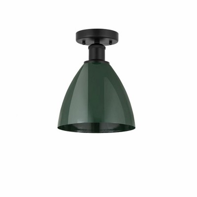 Plymouth Dome - 1 Light Semi-Flush Mount In Industrial Style-11.25 Inches Tall and 7.5 Inches Wide