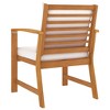 vidaXL Patio Chairs 2 pcs with Cream Cushion Solid Acacia Wood - 4 of 4