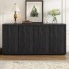 U-Style Four-Door Cabinet Sideboard Boasting Ash Veneer Finish, Perfect for Hallways, Entryways, and Living Rooms - 2 of 4