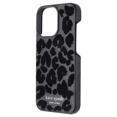 Kate Spade New York Wrap Case for iPhone 13 Pro - Leopard Flocked