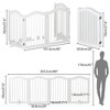 Akoasm 27.6 Inch Foldable Wood Freestanding Pet Gate Fence 4-Panels With Support Feet - 2 of 4