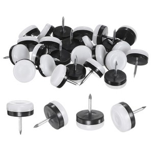 Unique Bargains Durable Nail-on Furniture Sliders Chair Leg Protectors 24 Pcs - 1 of 4