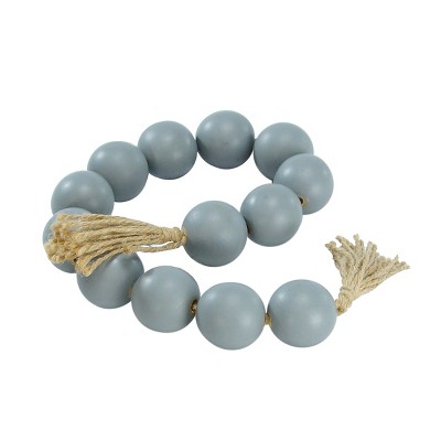 VIP Wood 27 in. Gray Decorative Bead Strand