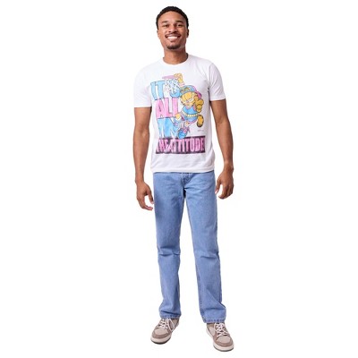 Garfield It’s All In The Attitude Men's White Crew Neck Short Sleeve T-shirt