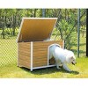 Medium Wooden Outdoor Dog House, Dog House Big With Waterproof Roof, Pet House Dogs With Adjustable Plastic Feet-Cuddlewood - 2 of 4