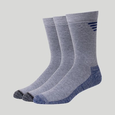 Hanes Premium Men's Striped Outdoor Boots Socks 3pk - 6-12