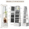 Fredees 360° Rotating Jewelry Armoire with LED Full-Length Mirror, Large Drawer, Jewelry Storage Organizer & Rolling Wheels - 2 of 4
