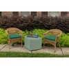 Casual Cushion Solid Sunbrella Fabric 1-Piece Indoor/Outdoor Wicker Seat Pad Cushion, 19.5"W x 19.5"L - 2 of 4