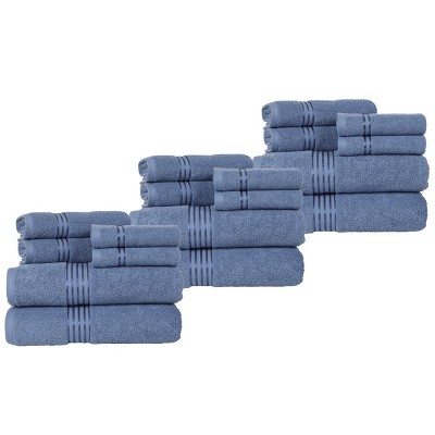 Lavish Home 24-piece Cotton Towel Set With 6 Bath Towels, 6 Hand Towels, 6  Washcloths, And 6 Fingertip Towels : Target