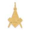 Black Bow Jewelry 14k Yellow or White Gold Masonic Symbol Charm or Pendant, 12mm - 3 of 4