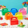 Blue Panda 24 Pack Rainbow Gable Boxes for Party Favors, Colorful Birthday Goodie Boxes, Treats (6 Colors, 6.2 x 3.5 x 3.6 inches) - 2 of 4