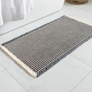 BAGOKIE Set of 2 Waffle Bathroom Rugs & Mats - 1 of 4