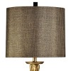 Contemporary Table Lamp Vintage Gold/Black Finish - StyleCraft: Polyresin Body, No Assembly, UL Listed, Drum Shade - 2 of 3
