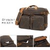 Laptop Messenger Bag Vintage Shoulder Bag Convertible Backpack Retro Briefcase Versatile Travel Bag - 2 of 4