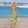 Women's Tropical Floral Halter Maxi Beach Dress - Cupshe - 3 of 4