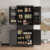 72" Tall Cabinet with Drawer, 6 Doors and Adjustable Shelves, Large Kitchen Pantry Storage Cabinet for Dining Room, Living Room - 2 of 4