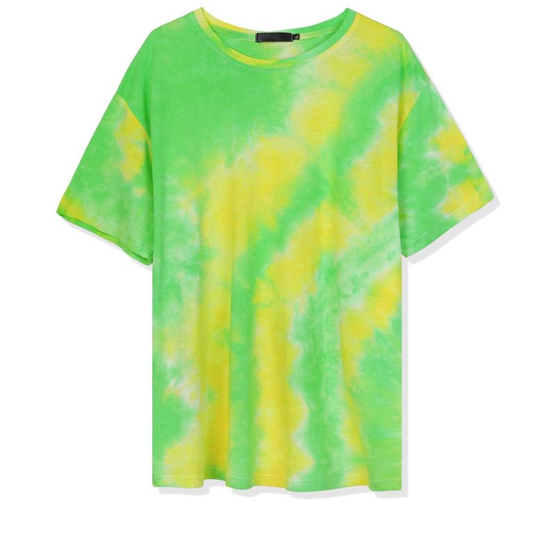 Lars Amadeus Men's Summer Tie Dye Tee Short Sleeves Hip Hop Printed T-Shirt, 1 of 7