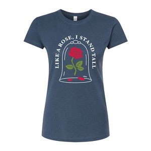 Women's - Disney - Like A Rose, I Stand Tall Fitted Graphic T-Shirt - 1 of 3