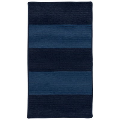 Colonial Mills Newport Textured Stripe Braided Rug, Blues 3'x5', Rectangle Shape