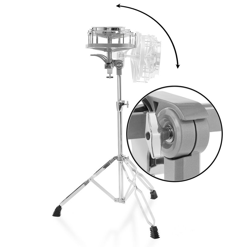Gammon Percussion Roto Tom Drum Set - 6", 8", 10" Toms - Double Braced Stand & Tunable Heads, 4 of 8