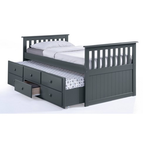 Lagoon Captain S Twin And Full Beds With Trundle Gray Broyhill