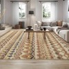 Area Rug Washable Low Pile Geometric Printed Floor Cover Non Slip Distressed Indoor Throw Rug Foldable Soft Ultra Thin Farmhouse Carpet - 2 of 4
