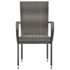 vidaXL Stackable Patio Chairs 4 pcs Gray Poly Rattan - 3 of 4