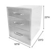 18W x 23H x 23D Inch Outdoor Kitchen Stainless Steel Double Access Drawers Combo for BBQ Island or Grill Station - 3 of 4
