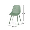 Christopher Knight Home Posey Outdoor Modern Resin Armless Dining Chairs with Breathable Design (Set of 2) - 3 of 4